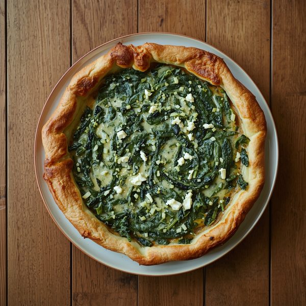 Spinach and feta tart